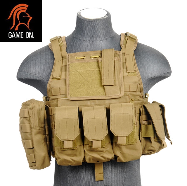 Lancer Tactical Molle Airsoft Tactical Assault Vest and Plate Carrier ...