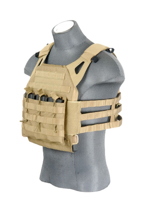 CA-312T Lancer Tactical JPC Jumpable MOLLE Plate Carrier Coyote Brown