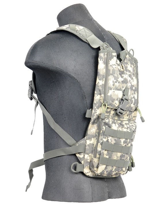 Lancer Tactical Hydration Pack w/ MOLLE Webbing, Acess Panel, & Utility ...