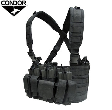 Condor Tactical Modular Recon Chest Rig w/ MOLLE Webbing ( Black )